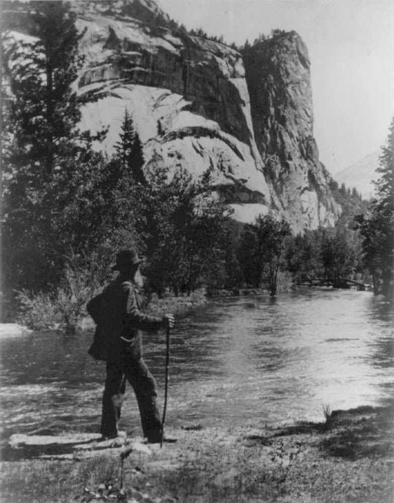 John Muir overlooking the Merced River