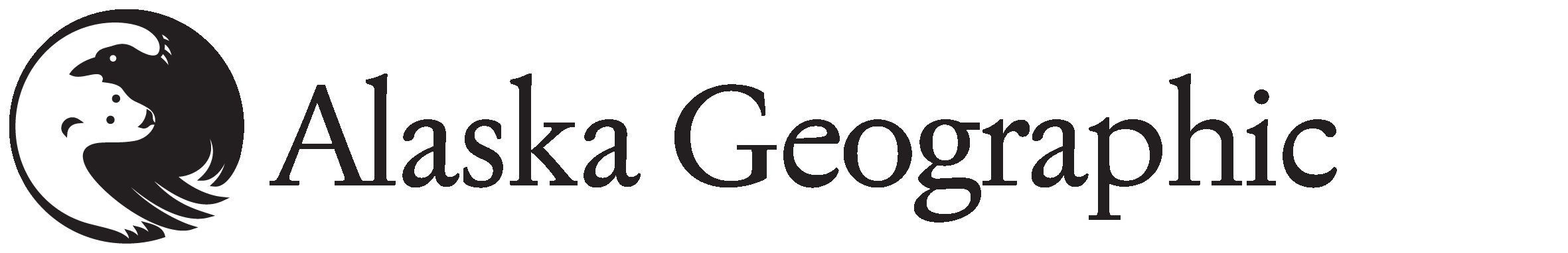 AGA logo: stylized raven and polar bear in circle