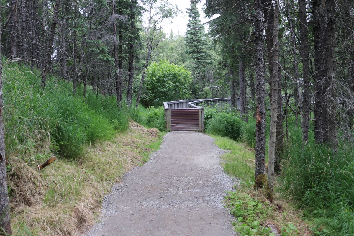 A gate at the end of a trail