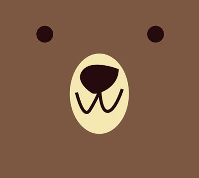 Simple drawing of a bears face