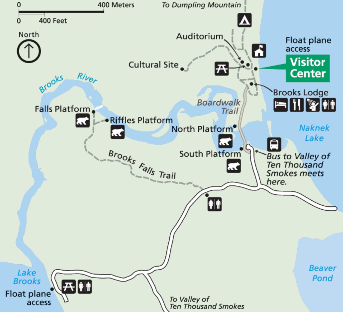 Map of the Brooks Camp Area