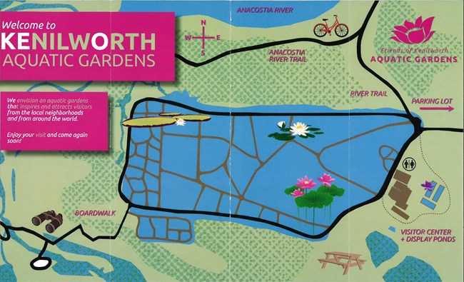 A map of the pathways around Kenilworth Gardens
