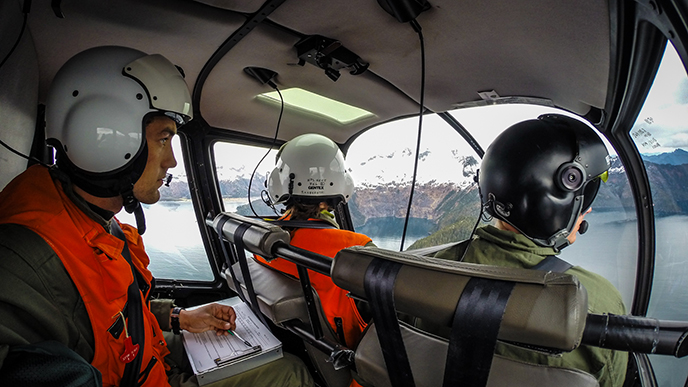 NPS Researchers fly over the park looking for Bald Eagles Photo: NPS/Sam Stark