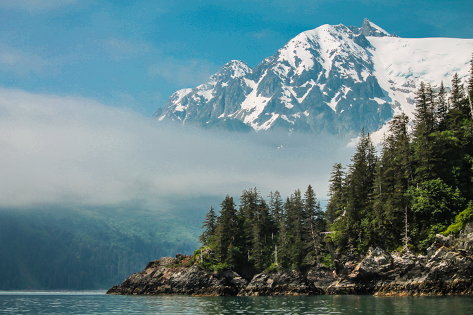 A view while mapping the coastline of Aialik Bay. Photo J. Markus/NPS