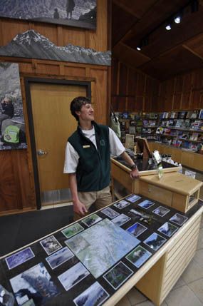 Jacob at the Exit Glacier Nature Center