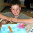 Seward student with artwork