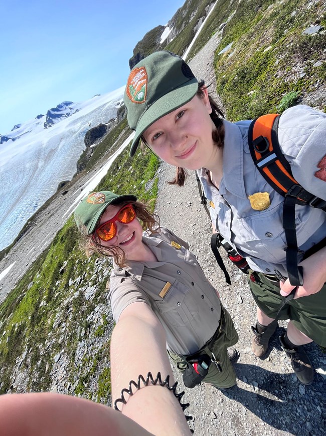Park Rangers on Harding Icefield Trail
