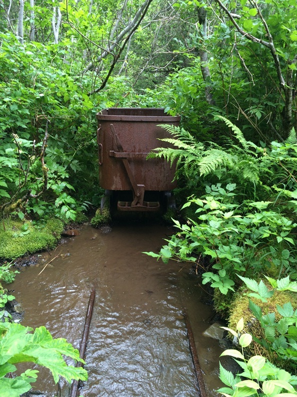 Ore cart at Sonny Fox mine Ore cart at Sonny Fox mine