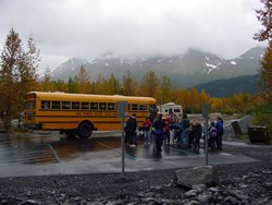 school bus at Exit Glacier
