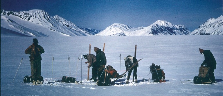 1968 traverse of the Harding Icefield. 1968 traverse of the Harding Icefield.