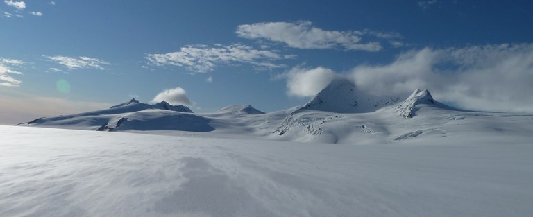 View of Harding Icefield. View of Harding Icefield.