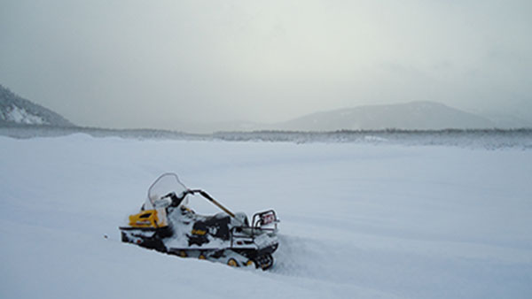 snowmachine at Exit Glacier