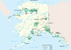 A Map Of Alaska Highlighting The Locations Of Individual National Park Service Units. - A map of Alaska highlighting the locations of individual National Park Service units.
