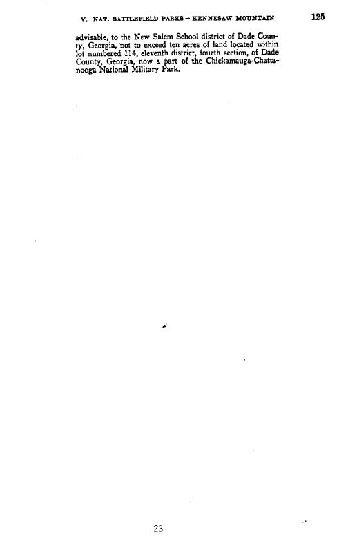 Continued Legislation of National Battlefield Parks. See Transcript in Appendices Legislation A-2