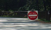 Stop, look, turn around.  This road is closed.