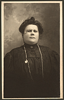 Studio portrait of Maggie Walz, circa 1900. Studio portrait of Maggie Walz, circa 1900.