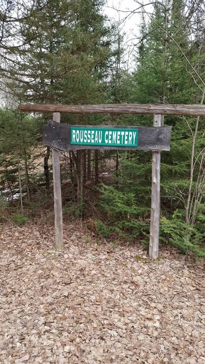 A sign that reads, "Rousseau."