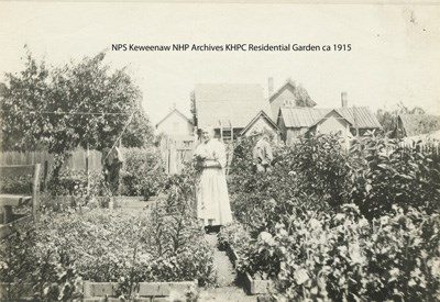 A residential garden in the Keweenaw.