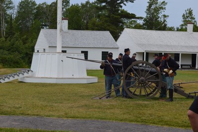 History reenactors at Fort Wilkins Historic State Park