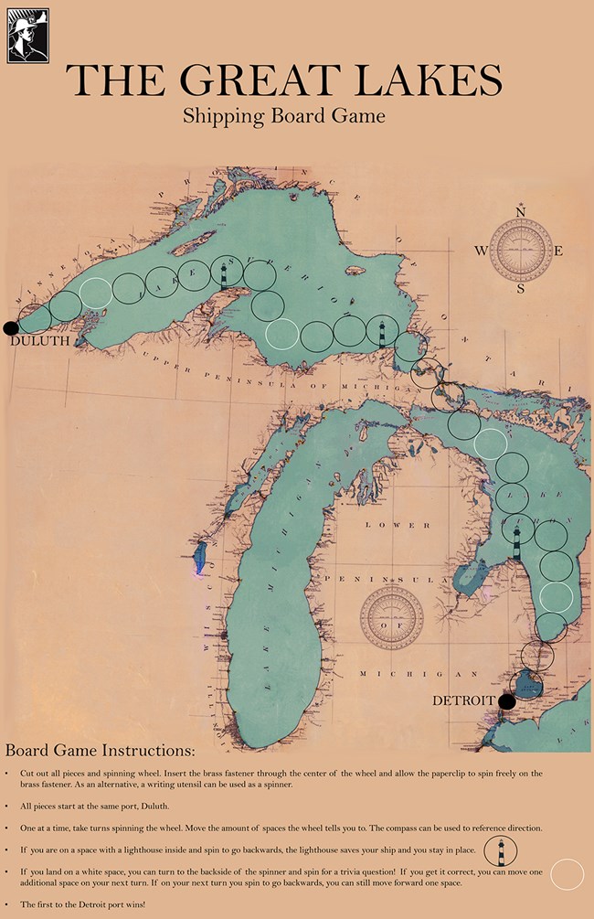 Great Lakes Shipping Game board