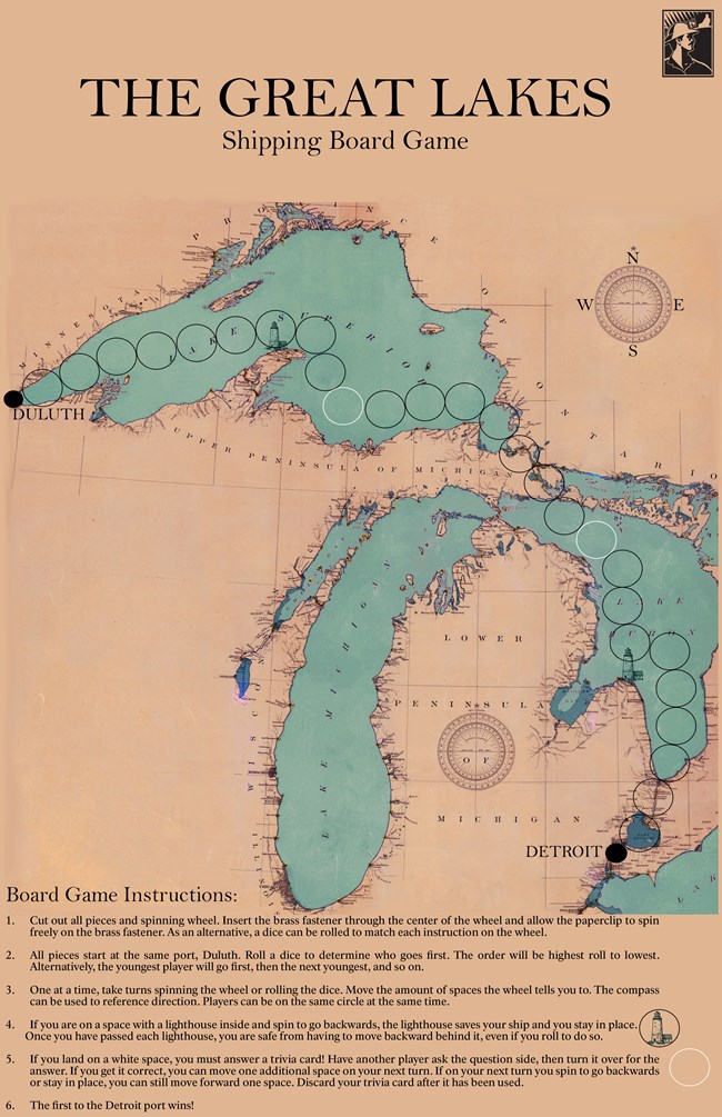 Great Lakes Shipping Game board