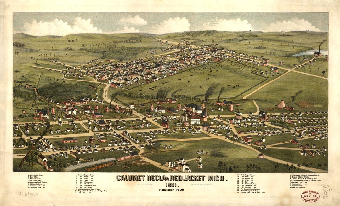 Artist's rendition of Calumet in 1881