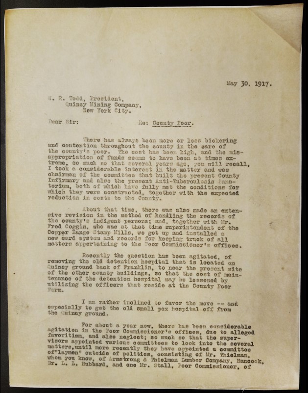 A historic document from the MTU Archives.