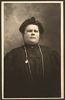 Studio portrait of Maggie Walz, circa 1900.