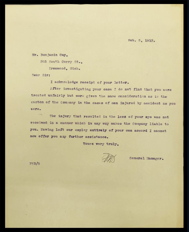 A historic document from the MTU Archives.