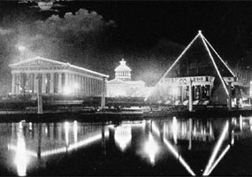 Historic photo: Extravagant displays of electric lights became a feature of public events, such as in this picture from the 1897 Tennessee Centennial Exposition.