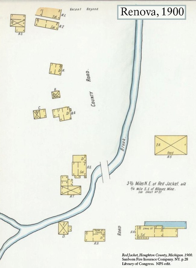 Red Jacket, Houghton County 1900 Sanborne Map