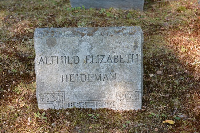 Dr. Alfhild Heideman's Gravestone