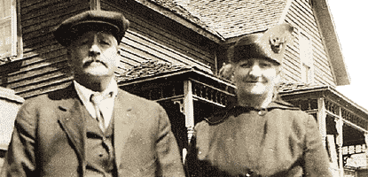 historic photo: A French-Canadian couple in Chassell