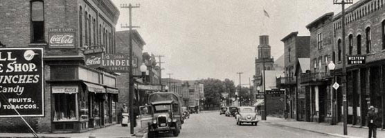 Lake Linden's Main Street in 1935.