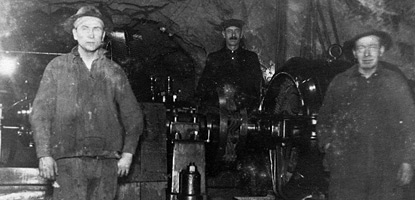 Irish immigrants work underground in the Calumet & Hecla mines