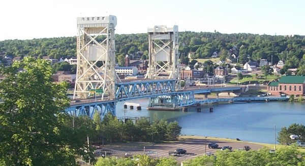 Portage Lift Bridge in summer