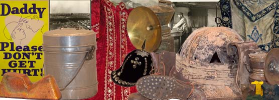 A collage of some of the objects preserved in Keweenaw National Historical Park's museum collection.