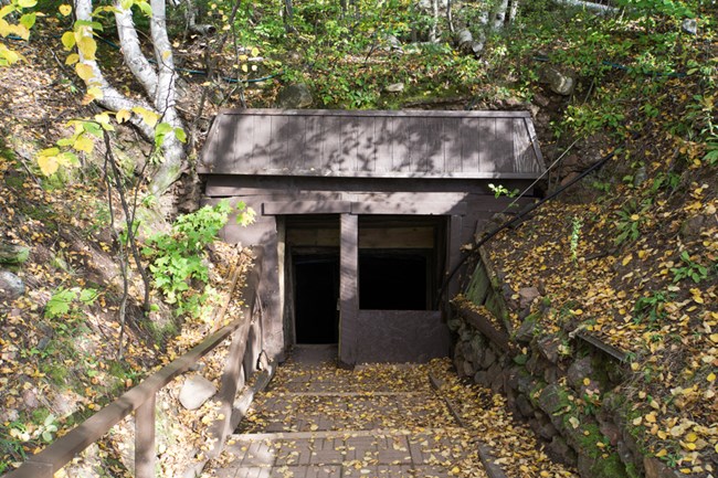 The entrance to the Delaware mine.
