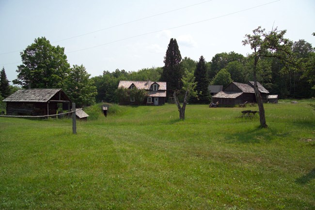 Hanka Homestead site with many of the buildings on site.
