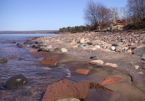 McLain State park provides access to both sandy and rocky stretches of Lake Superior shoreline.