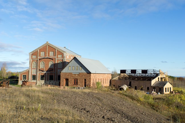 Quincy Mine Hoist Houses in fall