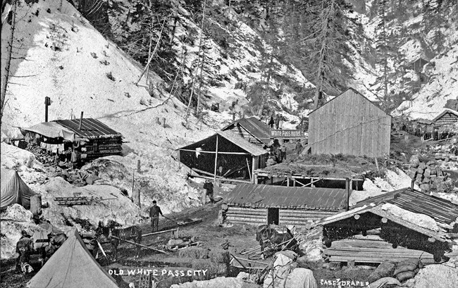tent city in the mountains