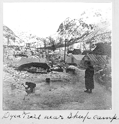 PACK TRAIN ON WAY TO KLONDIKE SHEEP CAMP GOLD GOLD