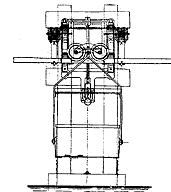 Hand drawing of tram machinery