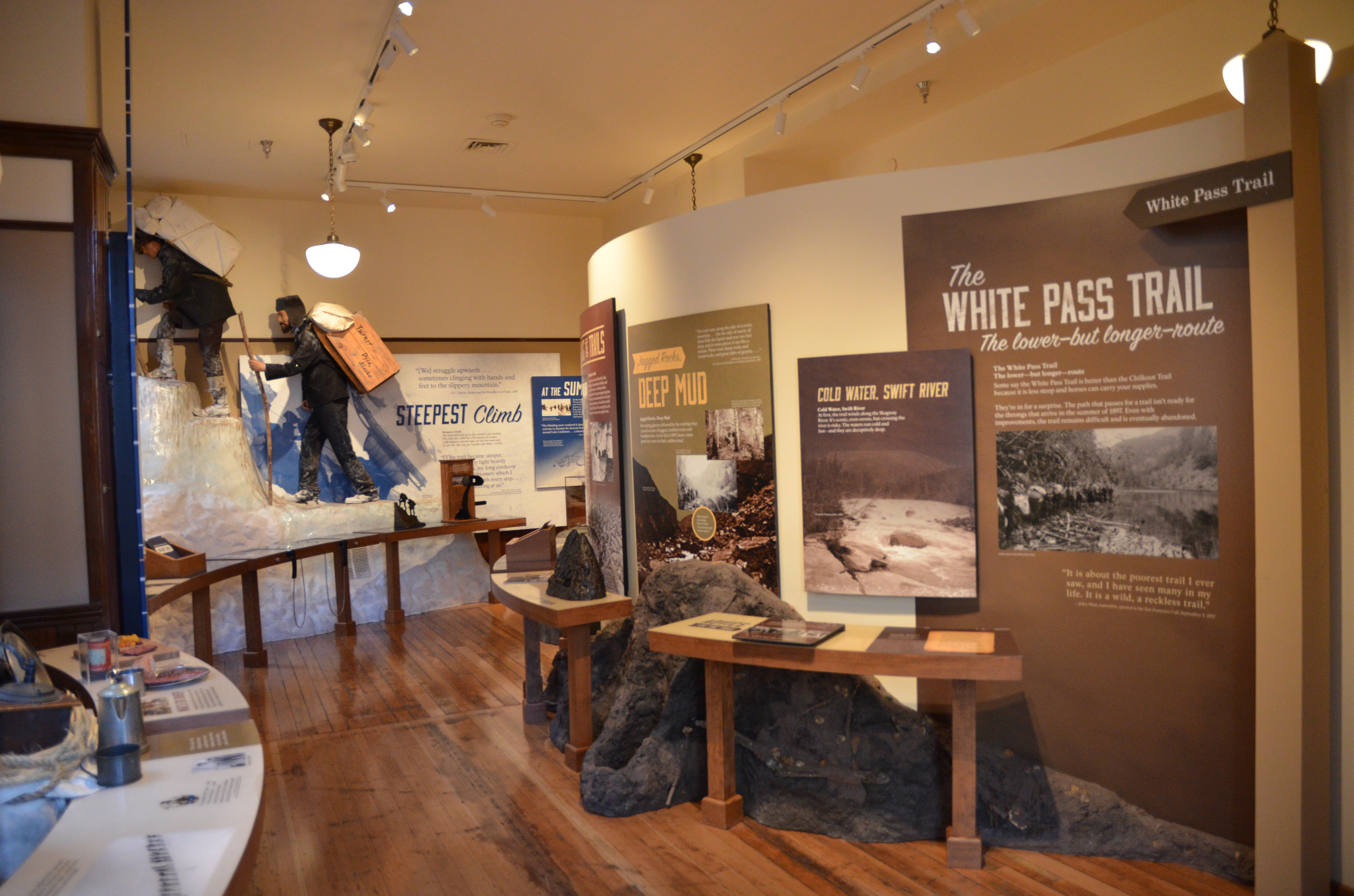 Modern photo of museum exhibits