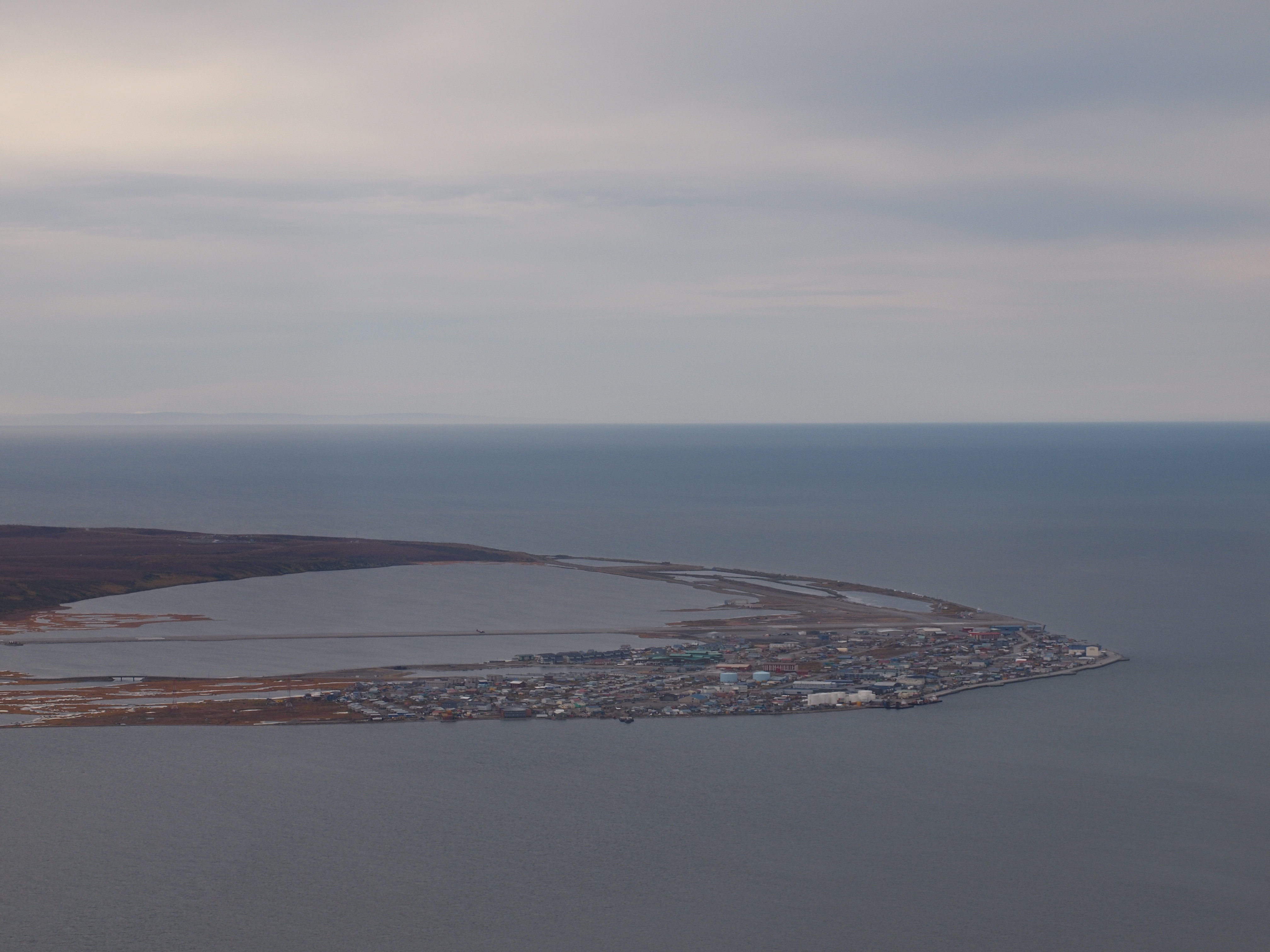 An aerial view of the town of Kotzebue, AK. Photo by NPS/Lindsey Newhall.