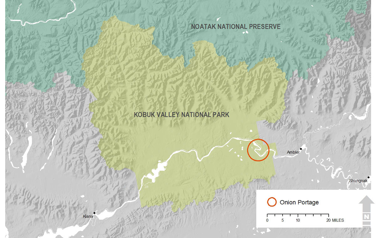 Map of Onion Portage