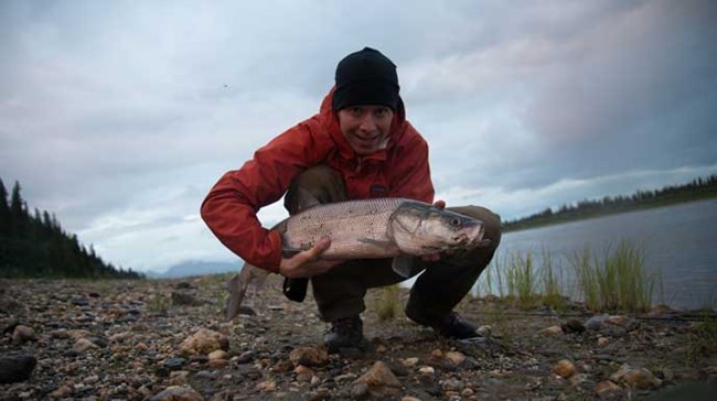 Man holding fish