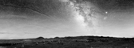 The night sky, with Milky Way, over the Lava Beds