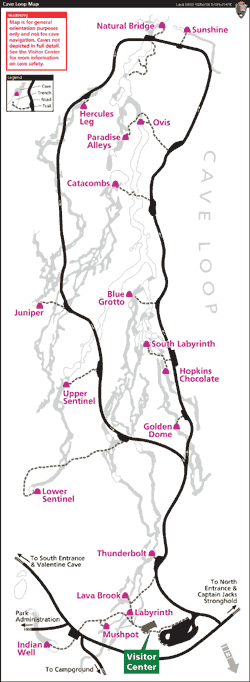 Map of the Cave Loop